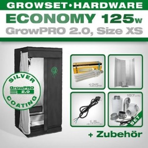 Growbox GrowPRO 2.0 XS - Grow Set für Indoor Homegrow - ESL Grow Set 125W Eco